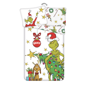 Jerry Fabrics Vánoční bavlněné povlečení 140x200 + 70x90 cm - Grinch "Grinchmas"