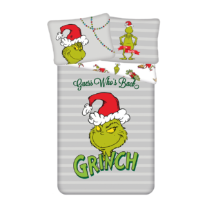 Jerry Fabrics Vánoční bavlněné povlečení 140x200 + 70x90 cm - Grinch "Guess Who´s back"
