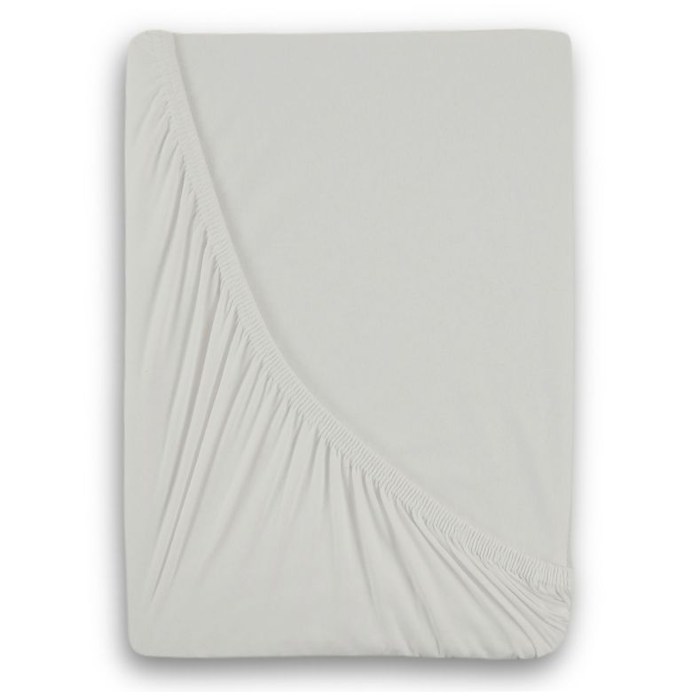 Kvalitex Luxusní bavlněné JERSEY prostěradlo s lycrou 120x200 cm - bílá