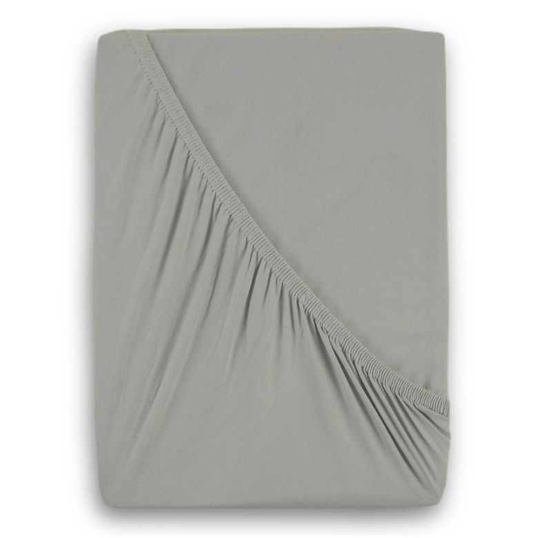 Kvalitex Luxusní bavlněné JERSEY prostěradlo s lycrou 180x200 cm - světle šedá