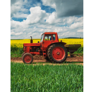 TipTrade Bavlněný froté ručníček 30x50 cm - Červený traktor