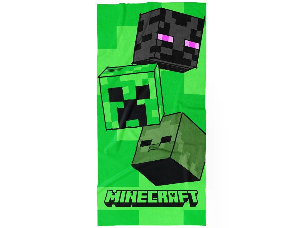 Carbotex Bavlněná froté osuška 70x140 cm - Minecraft "Mob Head"