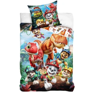 Carbotex Bavlněné povlečení 140x200 + 70x90 cm - Tlapková patrola "The Dino Movie"