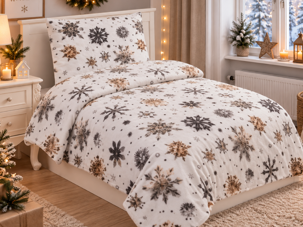 Jahu Povlečení mikroplyš 140x200 + 70x90 cm - Nord flake