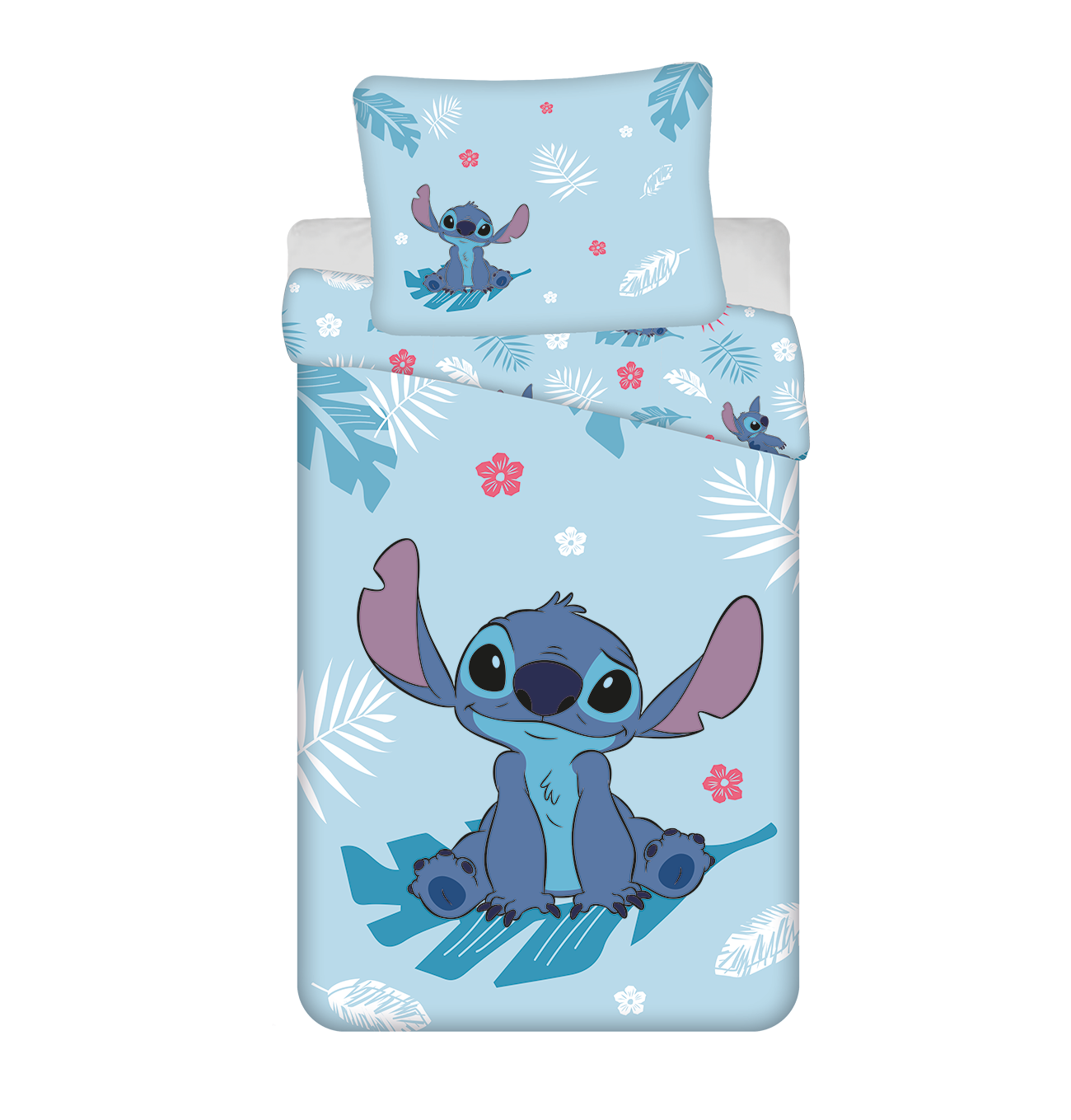 Jerry Fabrics Bavlněné povlečení 140x200 + 70x90 cm - Lilo and Stitch "Blue"