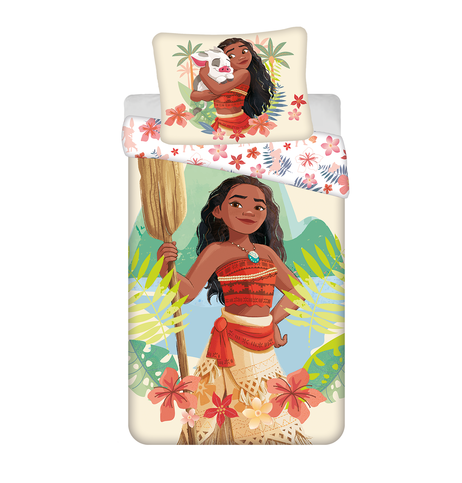 Jerry Fabrics Bavlněné povlečení 140x200 + 70x90 cm - Vaiana "Tropicool"