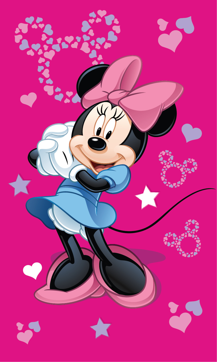 Jerry Fabrics Bavlněný froté ručníček 30x50 cm - Minnie "Pink 05"