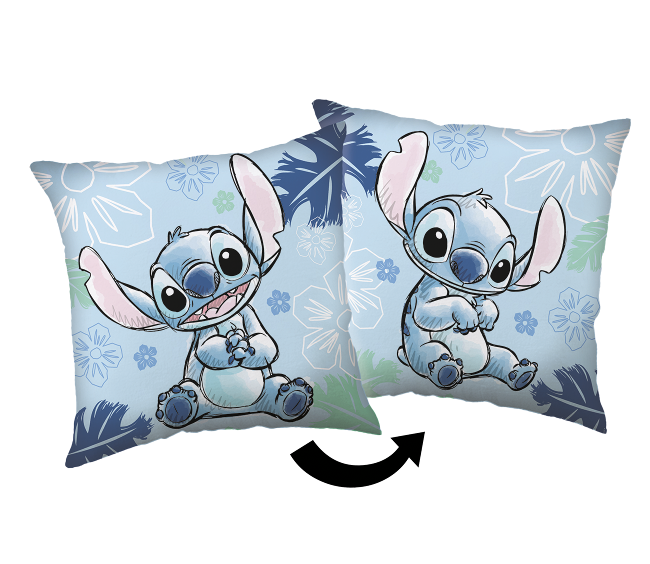 Jerry Fabrics Dekorační polštářek 40x40 cm - Lilo and Stitch "Blue"