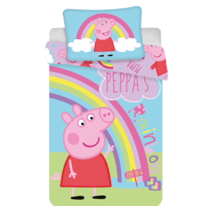 Jerry Fabrics Povlečení do postýlky 100x135 + 40x60 cm - Prasátko Peppa "PEP016"