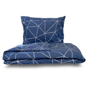 Kvalitex Bavlněné povlečení NORDIC COLLECTION 140x200 + 70x90 cm - GRID modré