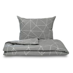 Kvalitex Bavlněné povlečení NORDIC COLLECTION 140x200 + 70x90 cm - GRID šedé