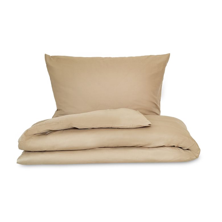 Kvalitex Saténové povlečení LUXURY COLLECTION 140x220 + 70x90 cm - Béžová prodloužené
