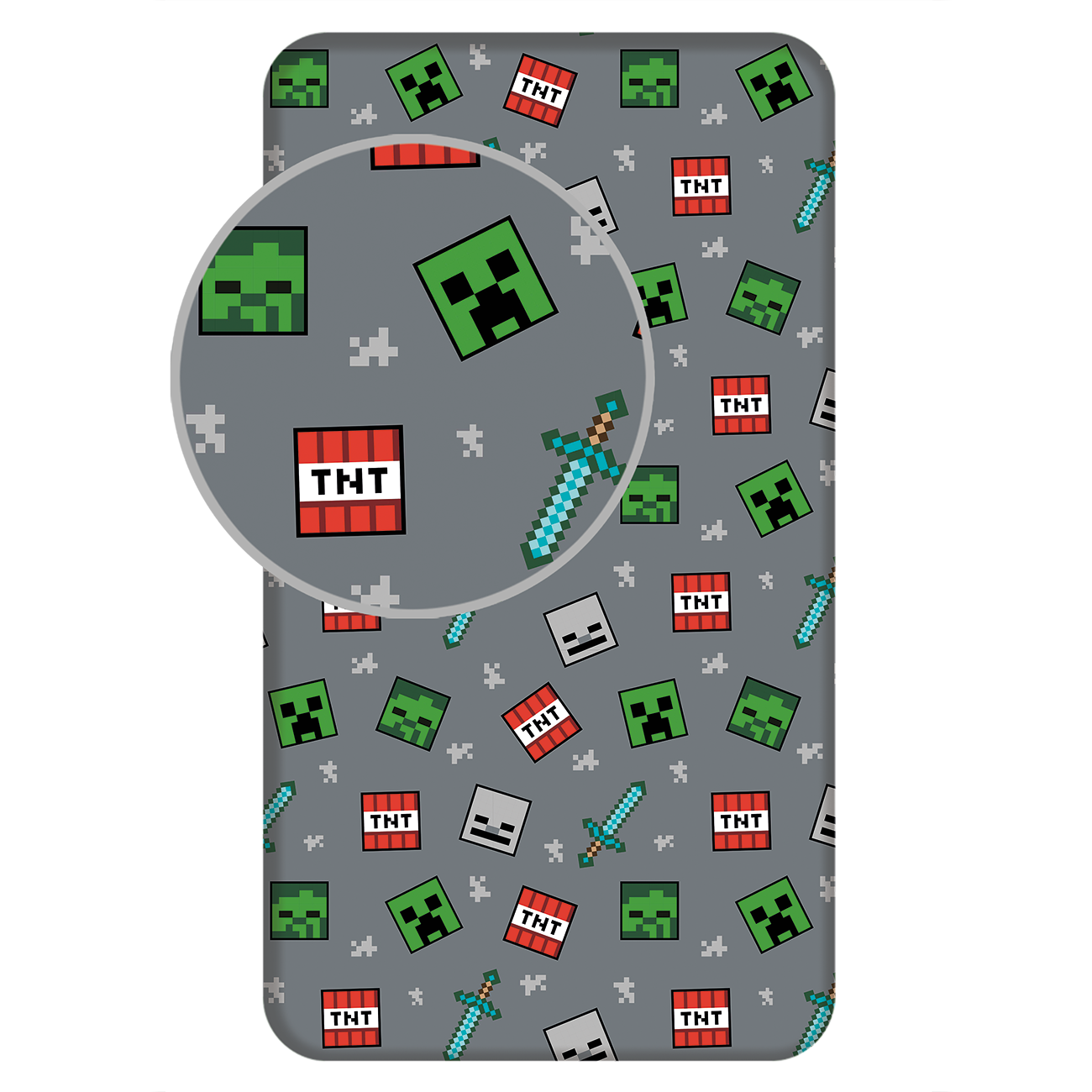 Jerry Fabrics Bavlněné napínací prostěradlo 90x200 + 25 cm - Minecraft "We got this"