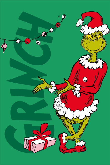 Jerry Fabrics Deka mikroflanel 100x150 cm - Grinch "Presents"