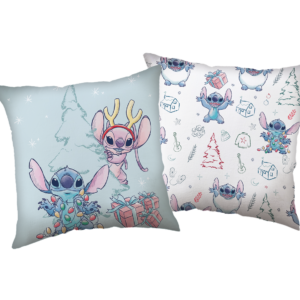 Jerry Fabrics Dekorační polštářek 40x40 cm - Lilo a Stitch a Angel "Xmas"
