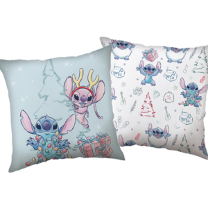 Jerry Fabrics Dekorační polštářek 40x40 cm - Lilo a Stitch a Angel "Xmas"