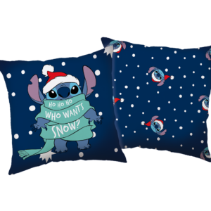 Jerry Fabrics Dekorační polštářek 40x40 cm - Lilo a Stitch "Snow Xmas"