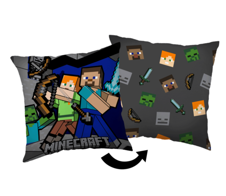 Jerry Fabrics Dekorační polštářek 40x40 cm - Minecraft "Survival mode 02"