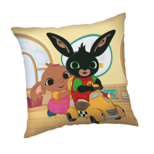 Jerry Fabrics Dekorační polštářek 40x40 cm - Zajíček Bing "Let´s Play"