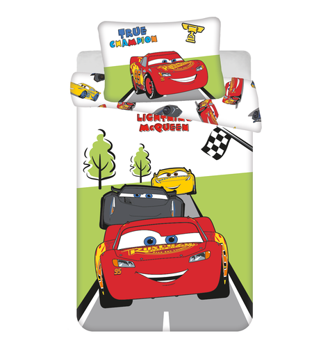 Jerry Fabrics Povlečení do postýlky 100x135 + 40x60 cm - Cars "Champion"