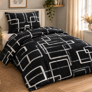 Jerry Fabrics Povlečení mikroflanel 140x200 + 70x90 cm - Čtverce