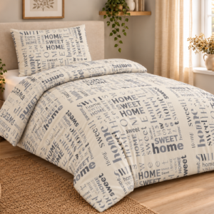 Jerry Fabrics Povlečení mikroflanel 140x200 + 70x90 cm - Home sweet home