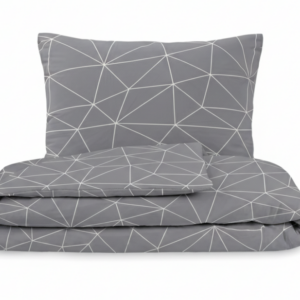 Kvalitex Bavlněné povlečení NORDIC COLLECTION 140x200 + 70x90 cm - GRID šedé