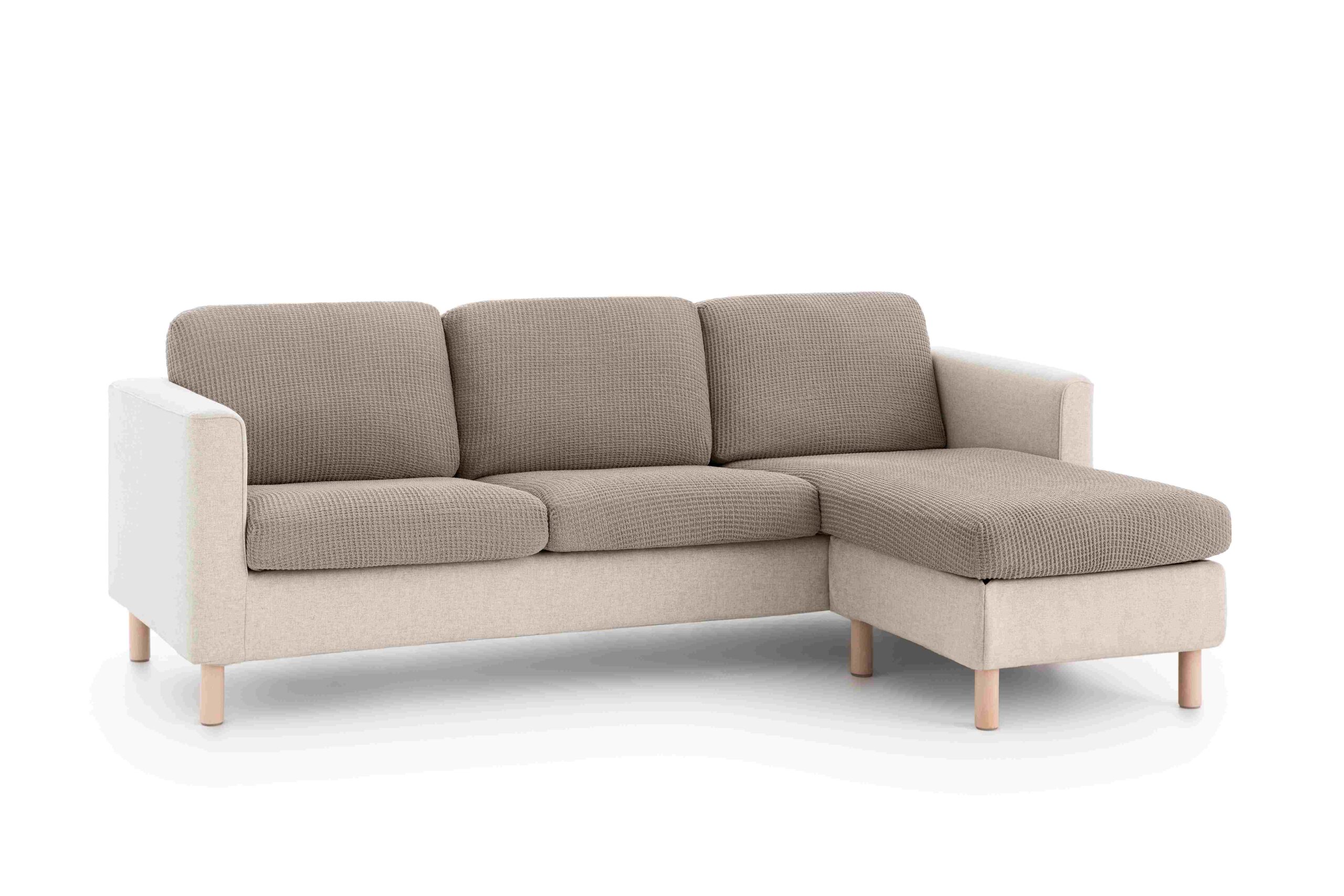 PovlečemeVás Napínací potah na sedák/opěrák sedačky - světle šedý Délka: M (65-95 cm)