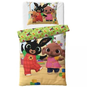 TipTrade Bavlněné povlečení 140x200 + 70x90 cm - Zajíček Bing Sula ve školce
