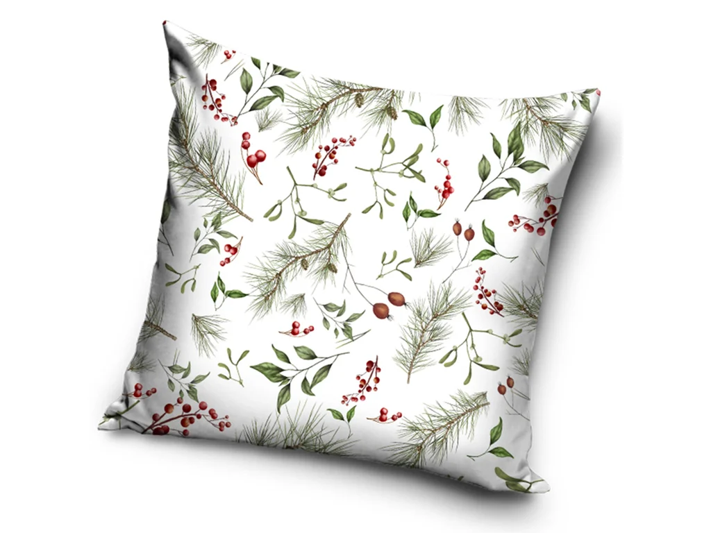 TipTrade Vánoční povlak na polštářek 45x45 cm - Zimní vůně lesa