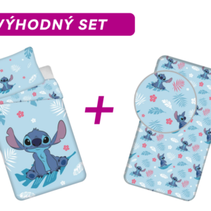 Výhodná sada povlečení + prostěradlo Lilo a Stitch 2