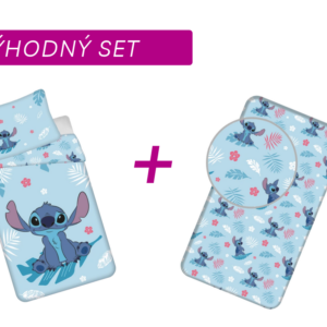 Výhodná sada povlečení + prostěradlo Lilo a Stitch 2